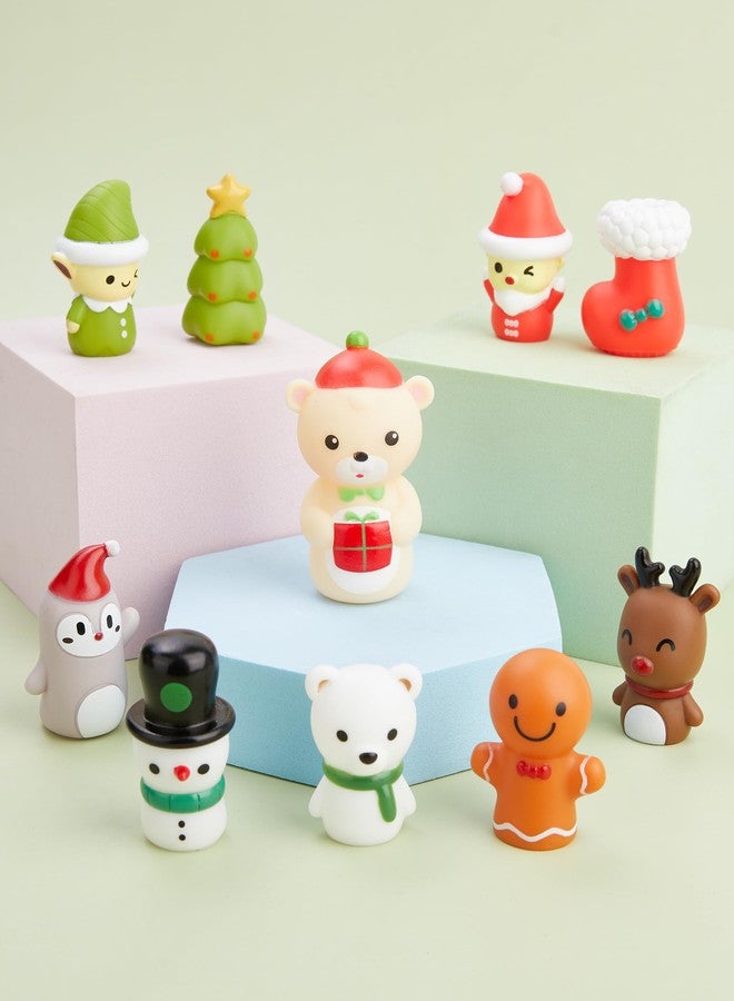 AQKILO Christmas Finger Puppet Set, Christmas Puppet Show Theater Props, Educational, Bath Toys - Image 3